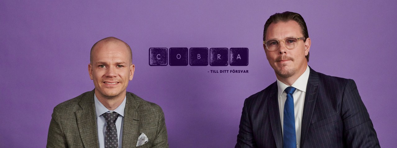 Advokaterna Martin Orler och Gustaf Wangson på Advokatfirman COBRA, försvarsadvokater i Stockholm