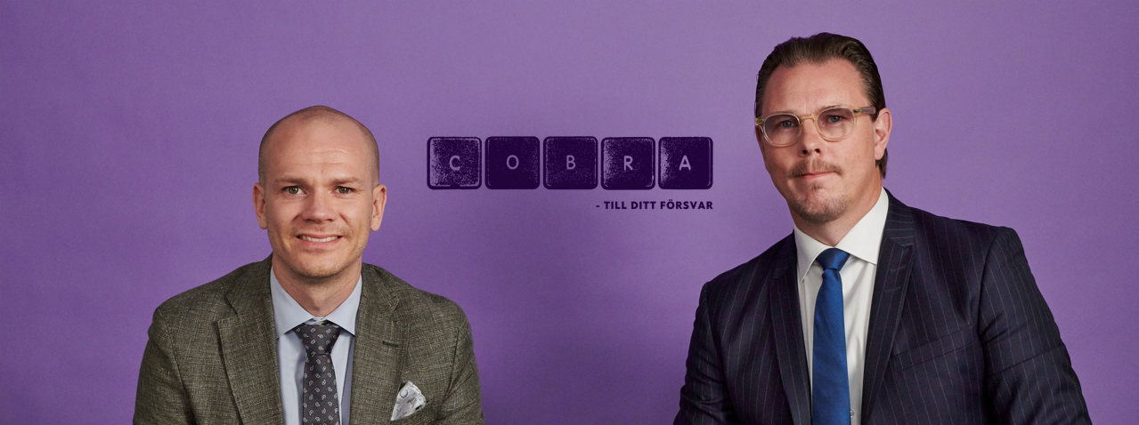 Advokaterna Martin Orler och Gustaf Wangson på Advokatfirman COBRA